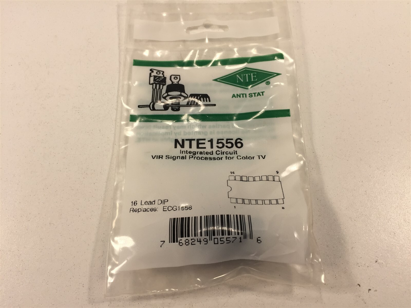 (1) NTE NTE1556 Integrated Circuit VIR Signal Processor for Color TV