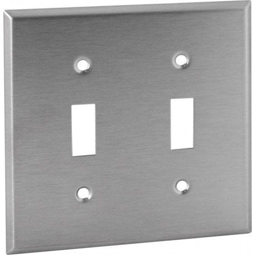 Orbit OS2 2 Gang Stainless Cover Toggle Switch