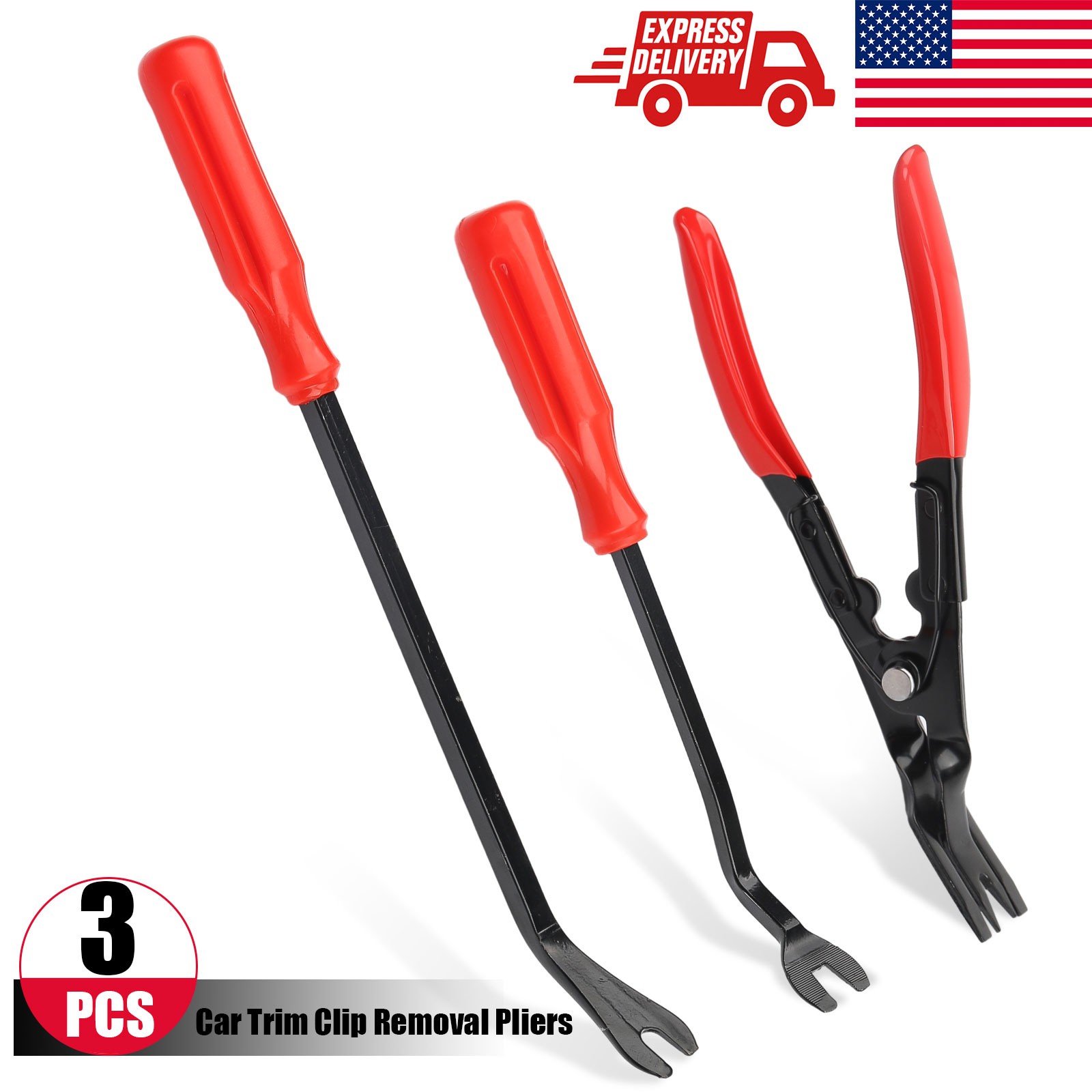 Car Trim Removal Tool Set Hand Tools Pry Bar Panel Door Interior Clip Kit