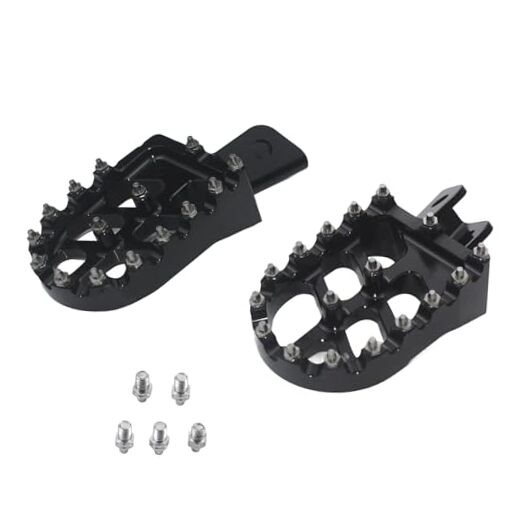 Motorcycle CNC Aluminum Foot Pegs Foot KLX110 2002-2023 (Black) [Foot Pegs]