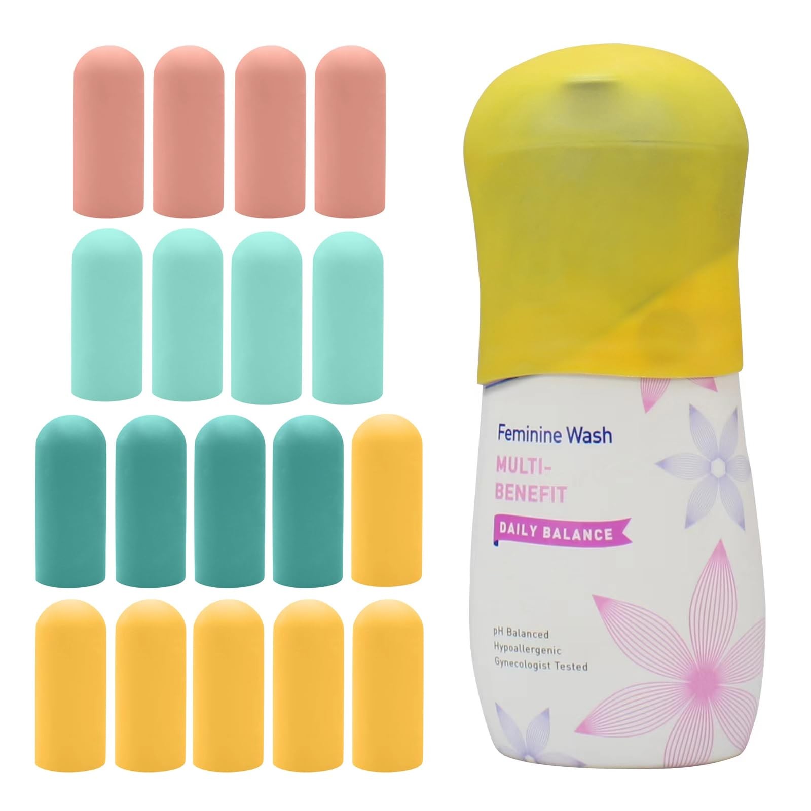 18 Pack Silicone Bottle Covers Travel Essentials for Women Men, Beach Vacatio...