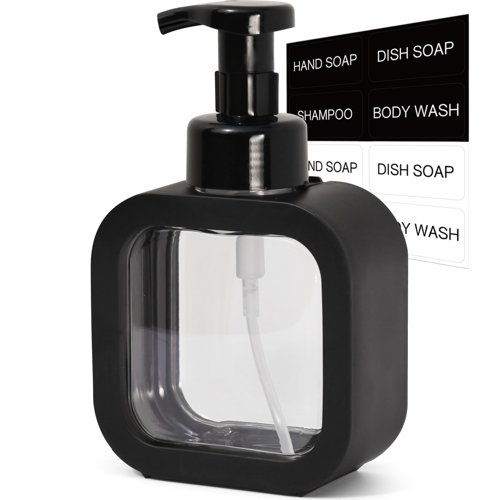 Foaming Soap Dispenser, 300ml (10oz) Plastic Refillable Foaming Hand Soap Dis...