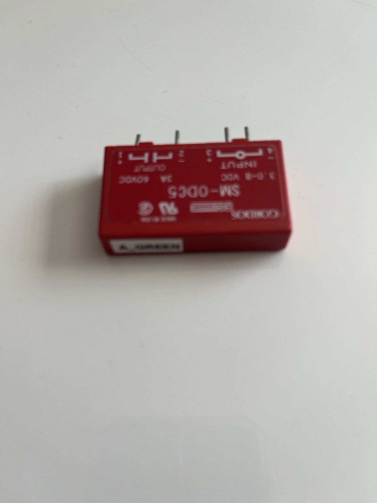 Gordos Crouzet SM-ODC5 Solid State Relay SSR 3-8VDC Input 3A 60VDC Output