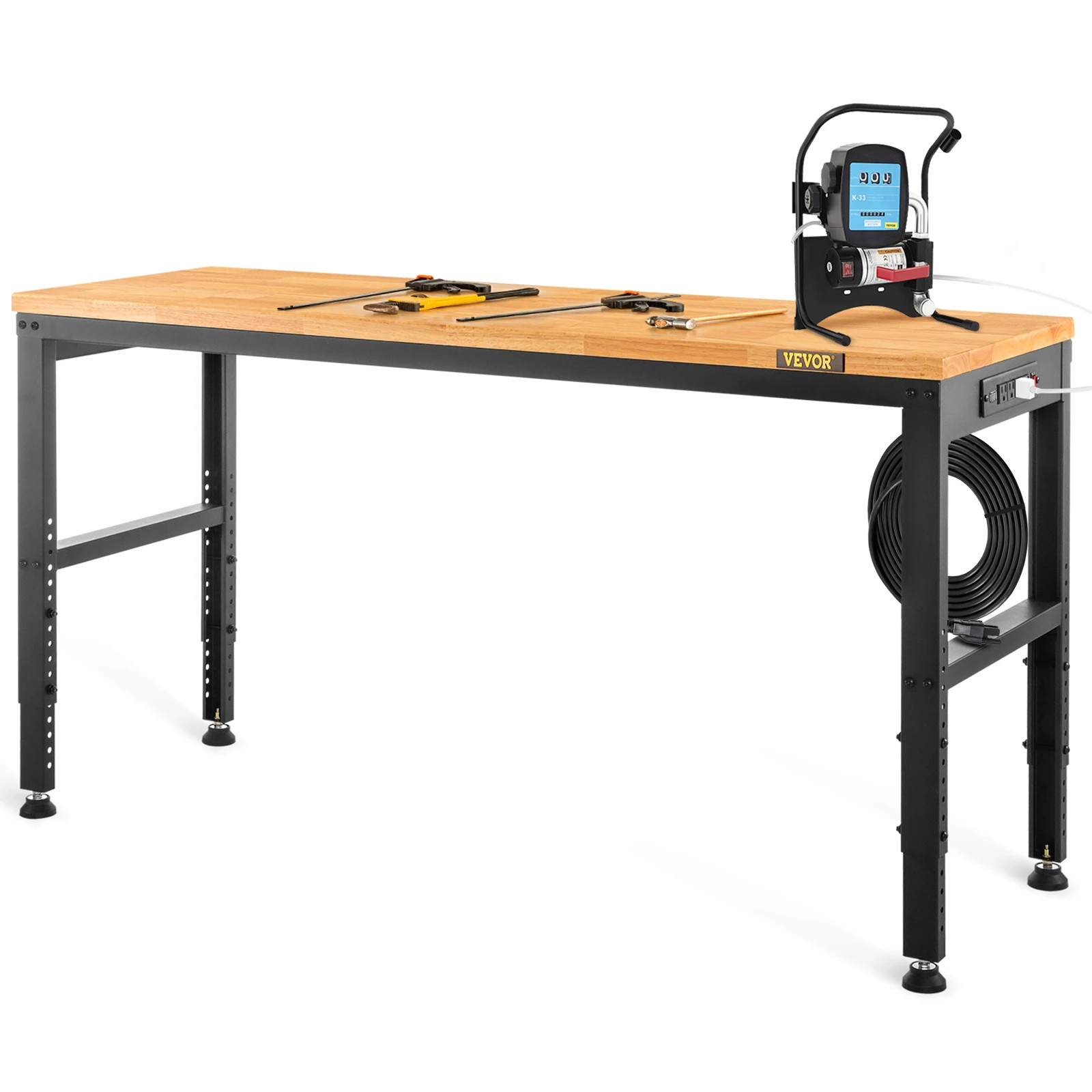 2000lbs Adjustable Workbench 48/61" L x 20" W Work Table with 28.3"-38.1" Height