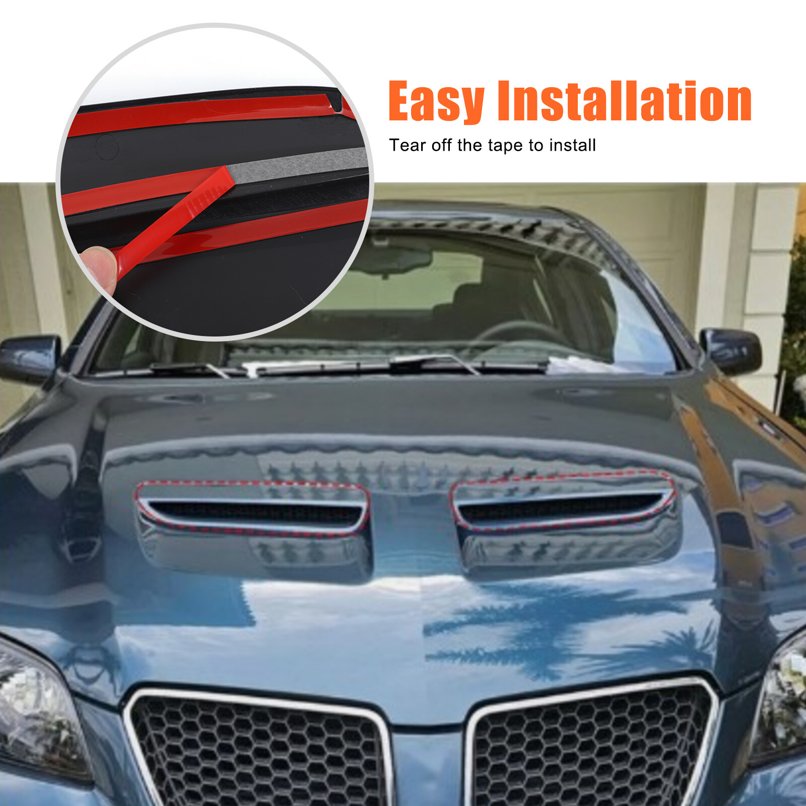 Matte Black For 2008 -2009 Pontiac G8 Front grille surround insert Panel Cover