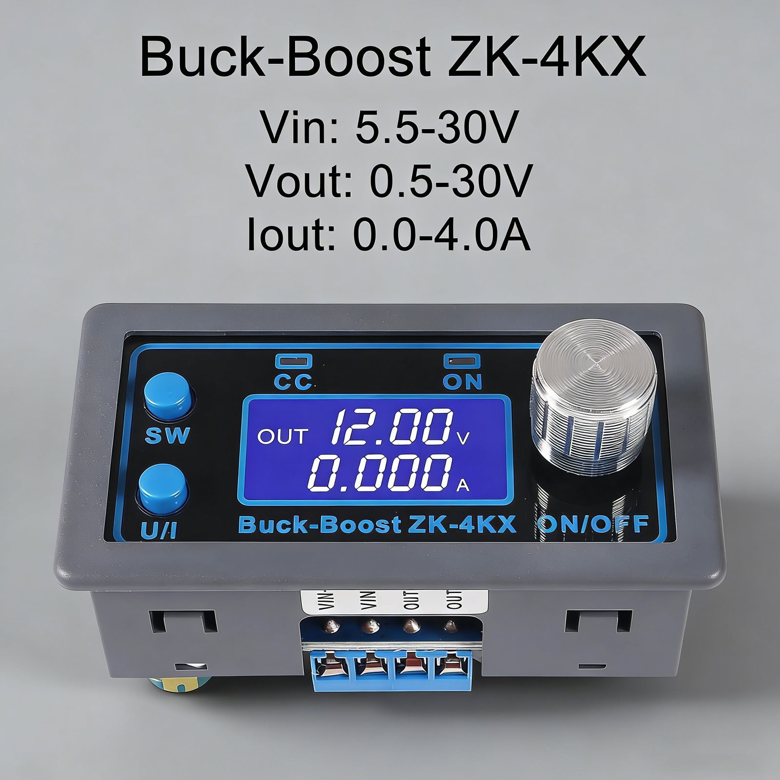 DC Adjustable Step-Up Down Buck Boost Power Supply Voltage Regulator LCD Module
