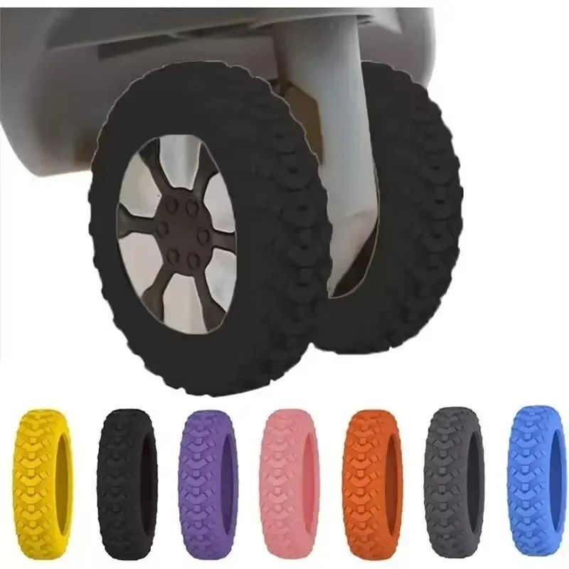 Luggage Wheel Covers, 8 PCS Silicone Wheel Protector Covers for 2-2.6 inches 8-S