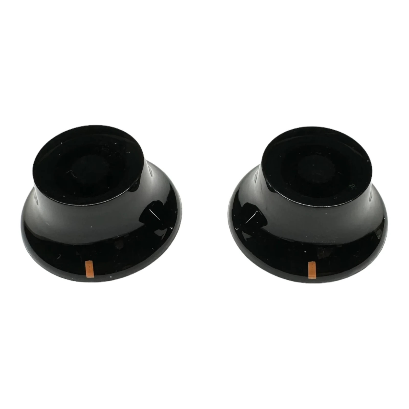 AxLabs Aged Black Bell Knobs (2), No Numbers, Aged Black w/ White Position Mark