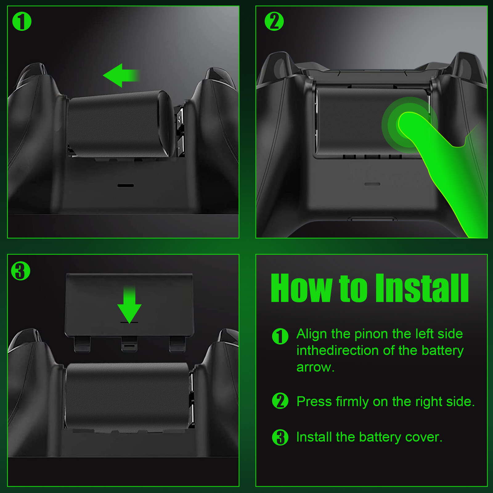 Rechargeable Battery Pack For XBox One X/S Series X/S Controller & Charger Cable