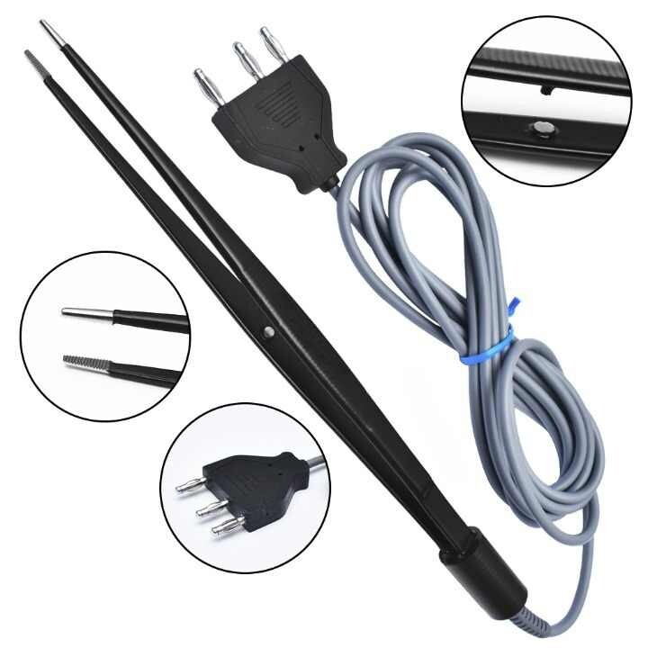 German Monopolar Hand Switch Forceps Fixed Cable 21cm