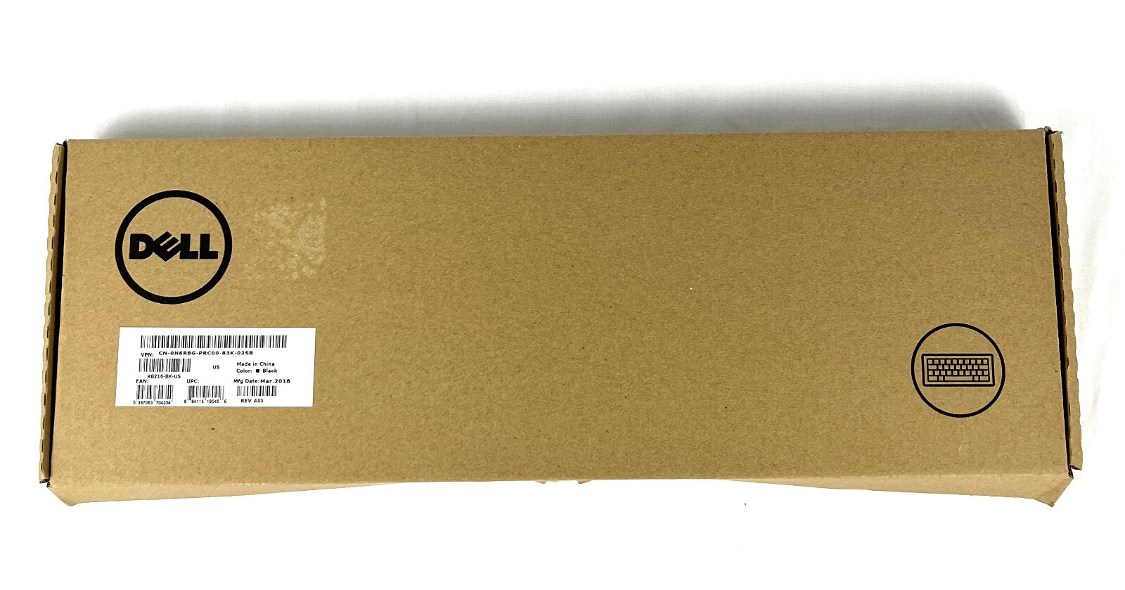 Dell Wired USB Keyboard Model KB216-BK-US Black 2018 QWERTY NIB NEW