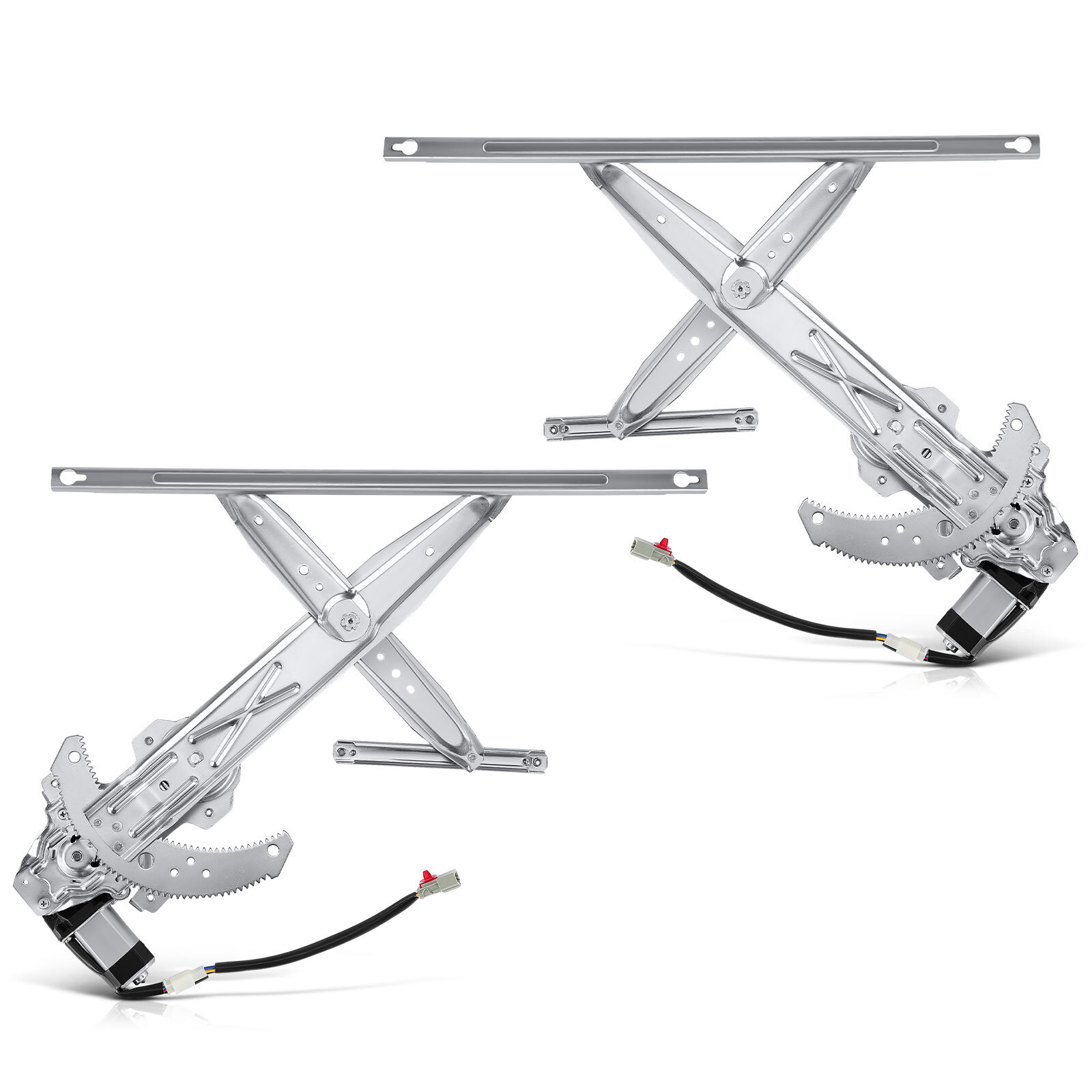2 Window Regulators with Motor for Honda Accord Front Driver & Passenger Side