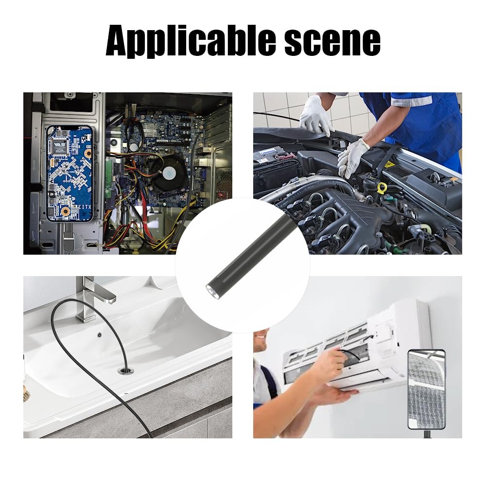 Extra-Long Endoscope Camera with Lighting, 3-in-1 Snake Camera, 32.8feet (About