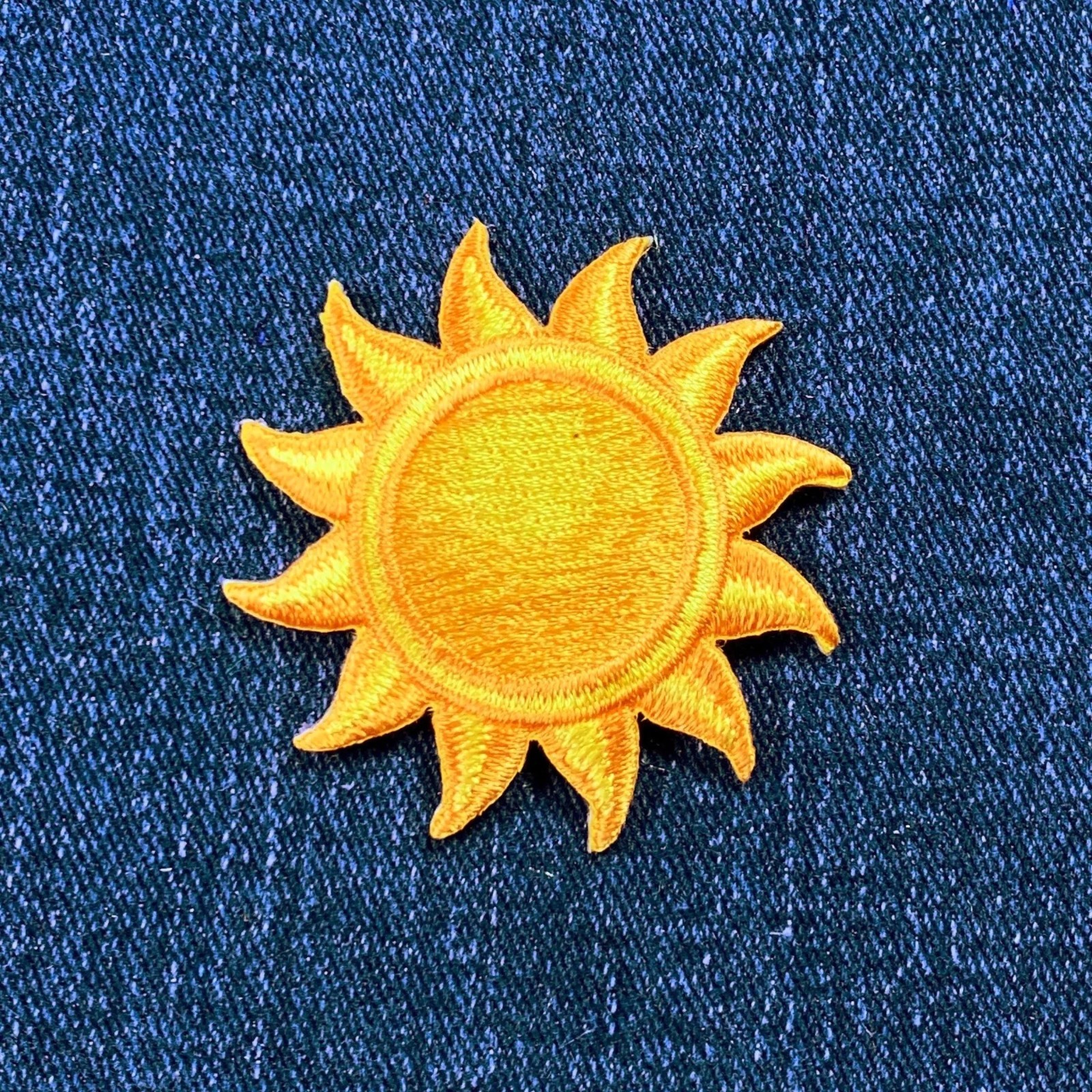 Sun Applique Patch - Embroidered Star Solar Space Badge 1-7/8" (Iron On)