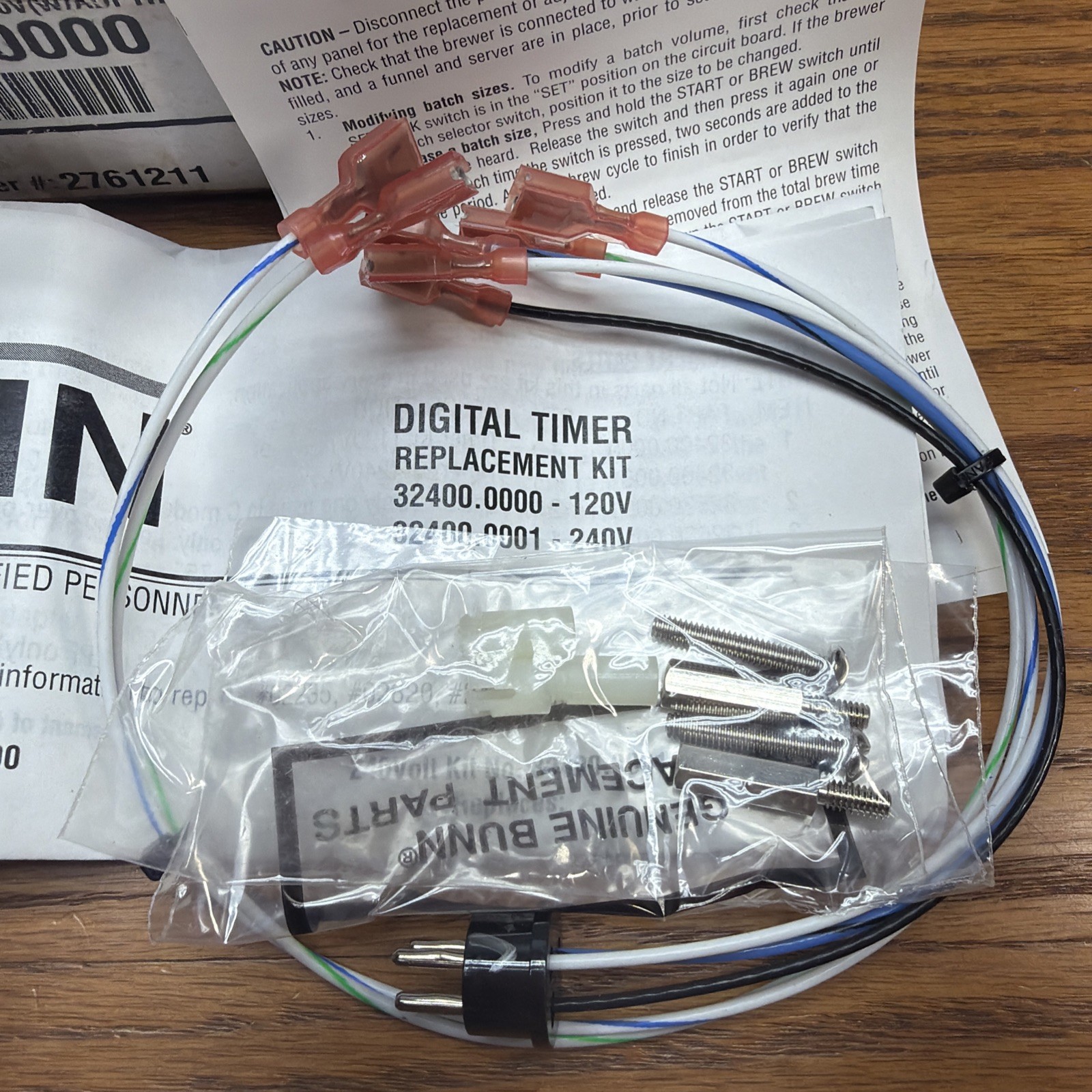 Bunn 32400.0000 Timer Kit, Digital-120 Volt (W/Adapter) NOS