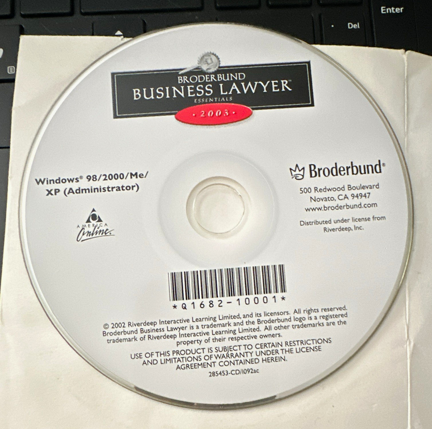 Broderbund Business Lawyer Essentials 2003 CD Win 98/Me/2000/XP