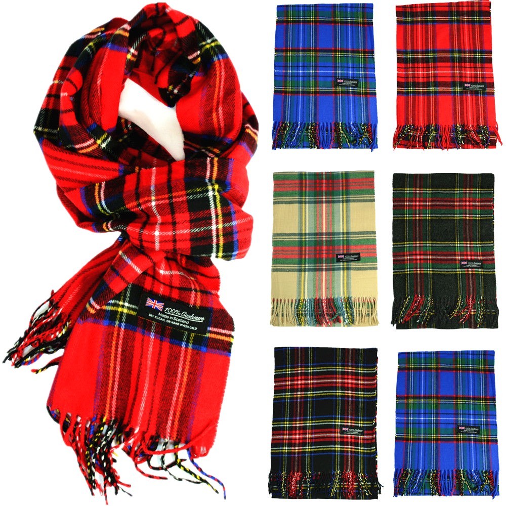Wholesale Lot Royal Stewart 100% CASHMERE Scotland Scarf Check Plaid Tartan