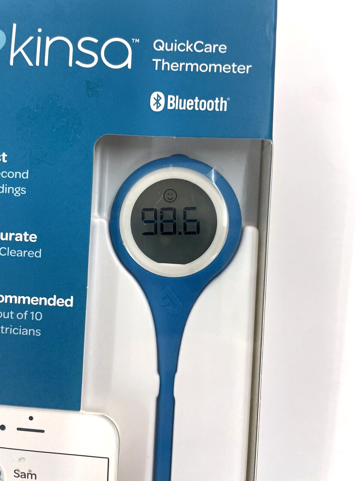 Kinsa Quick Care Bluetooth Smart Thermometer NIB