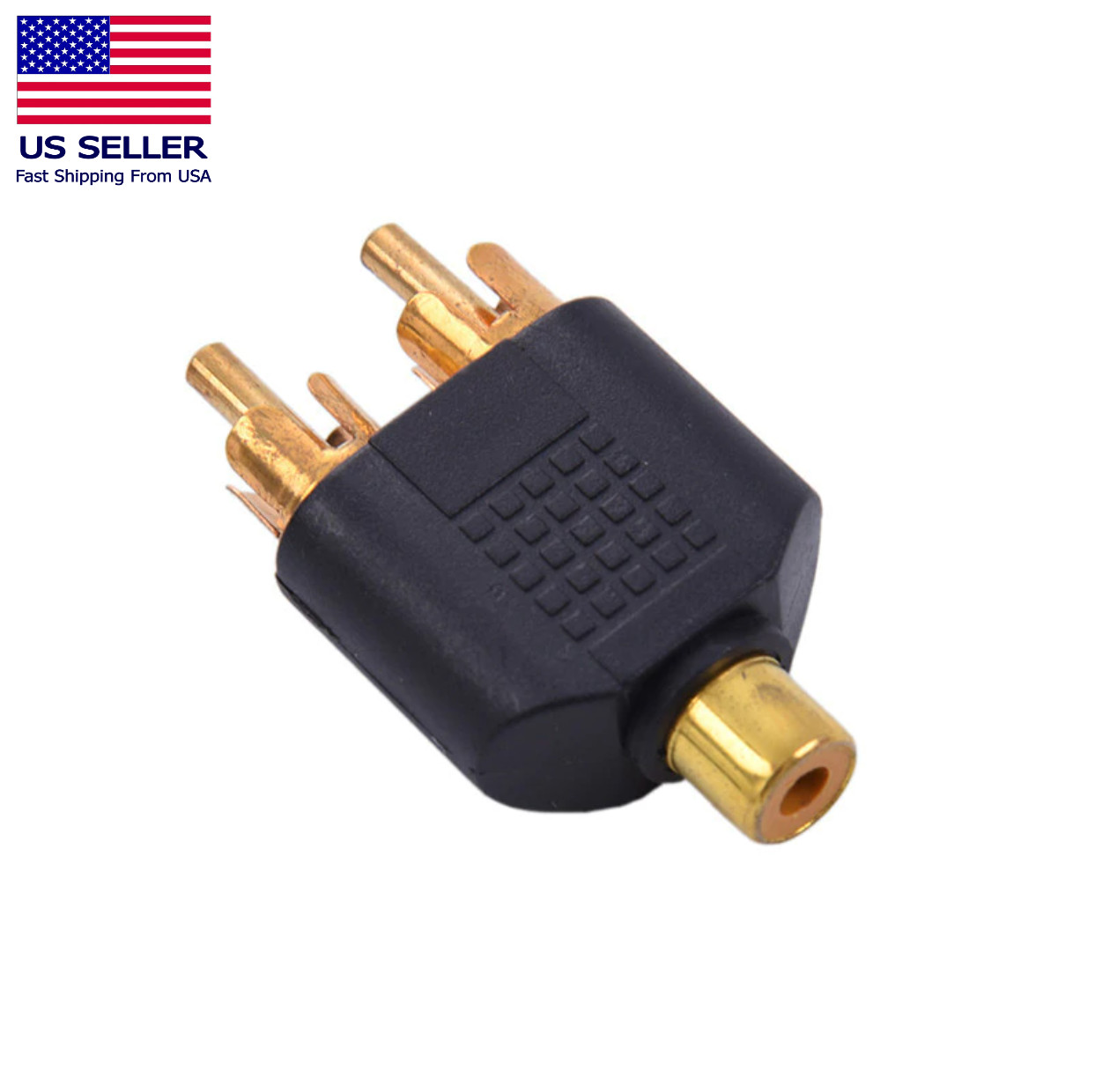RCA Y-adapter 1-Female to 2-Male  Splitter Cable Adapter for Subwoofer