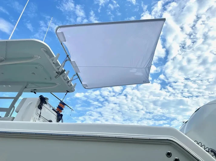 Dev Fishing Boat Stern Dual Rod Holder Center Console Sun Shade 2.0  7' by 6'