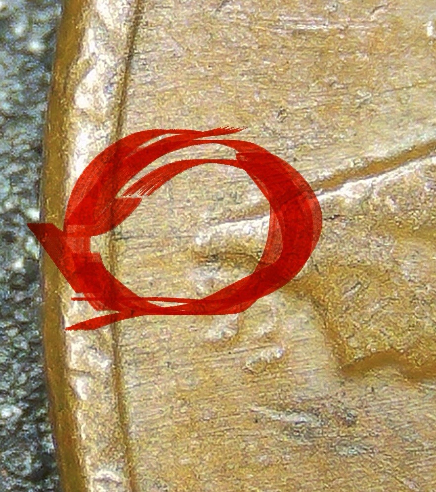 1982 P Lincoln Cent . Cracked Die On Reverse.3.1 Gm Copper..