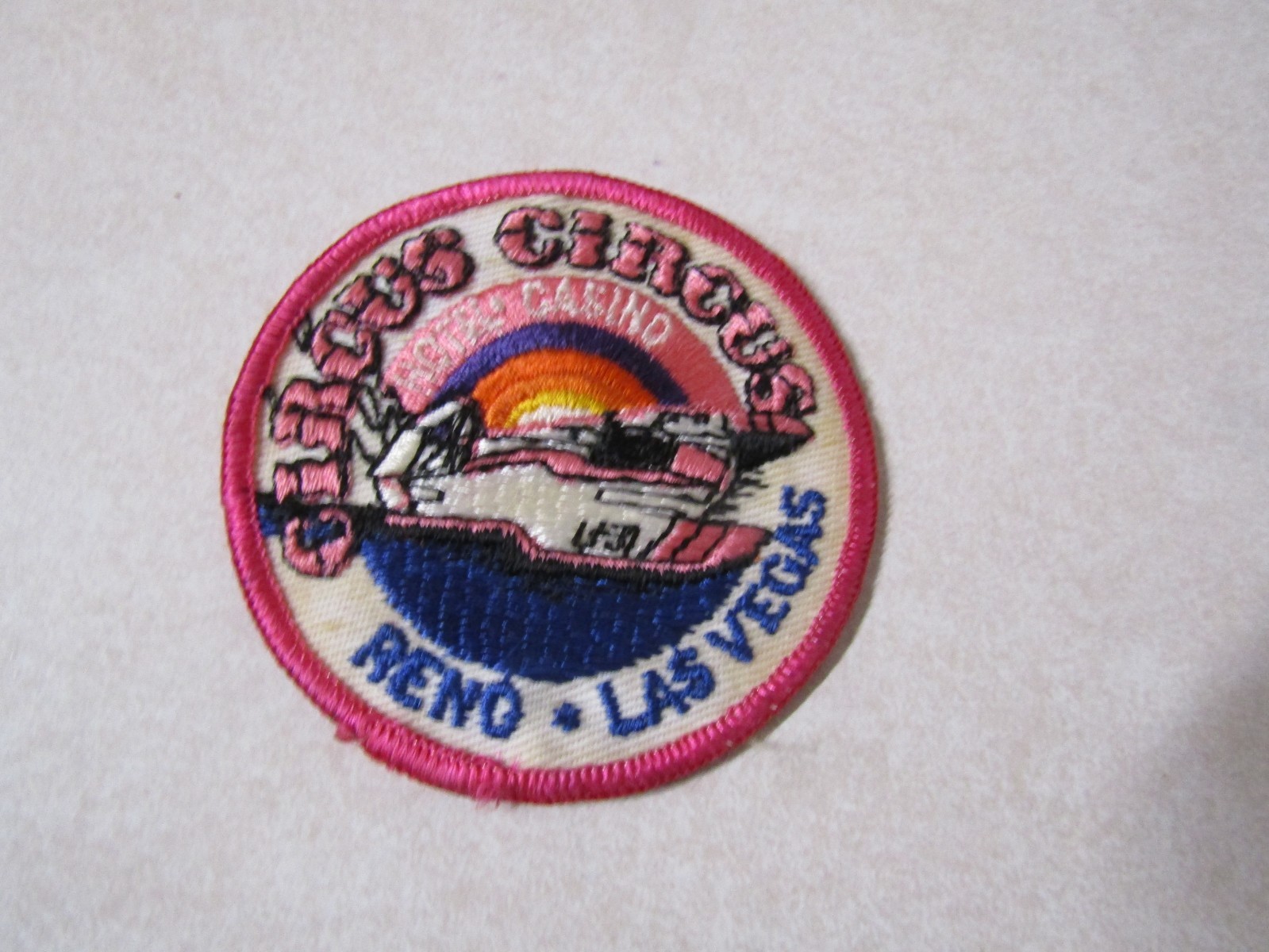 MILITARY PATCH OLDER COLORED SEW ON CIRCUS HOTEL CASINO RENO LAS VEGAS NEVADA