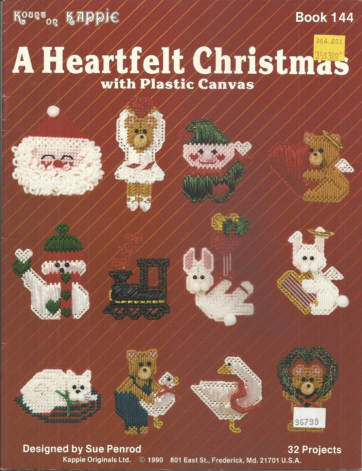 KAPPIE ORIGINALS HEARTFELT CHRISTMAS WITH PLASTIC CANVAS  PATTERN LEAFLET 144