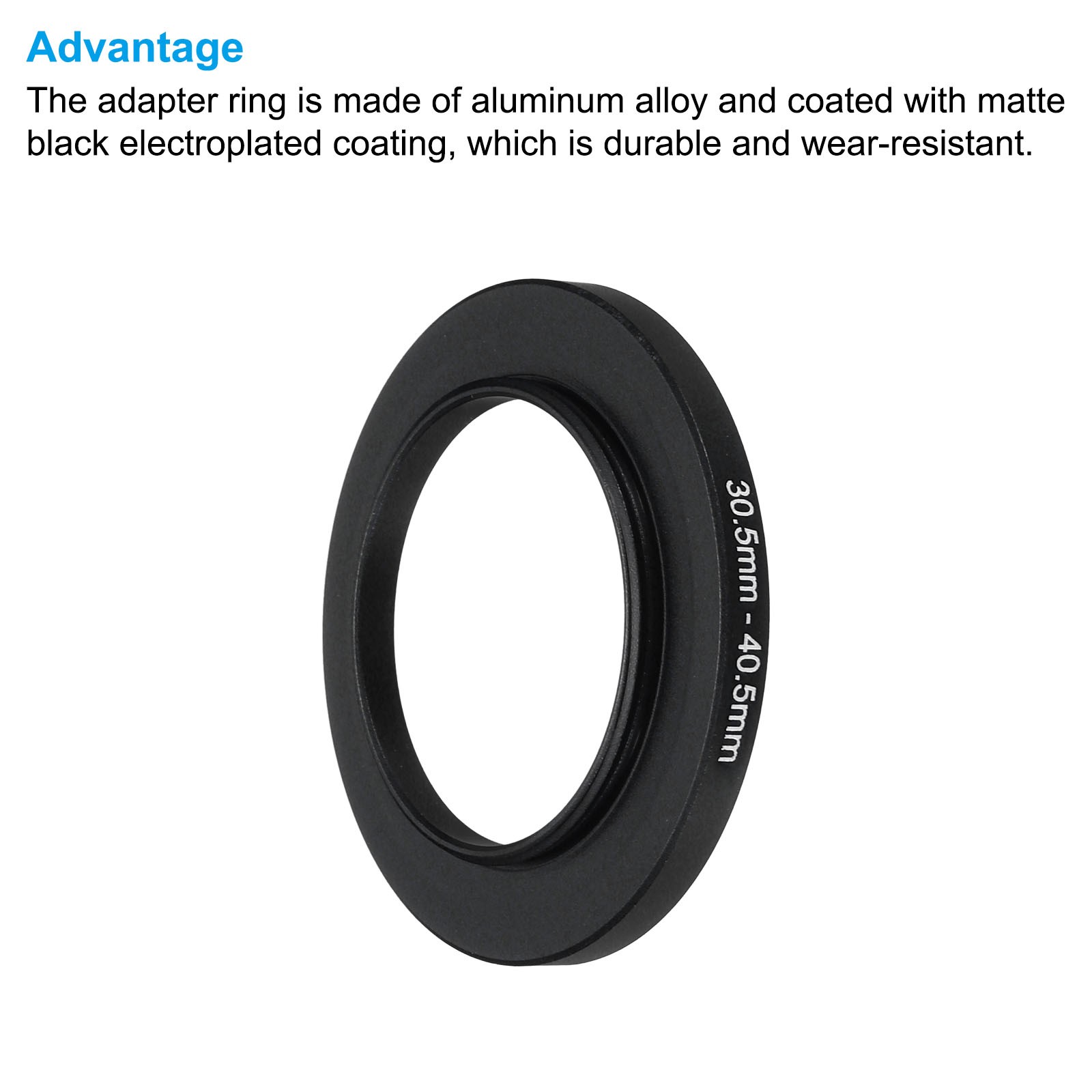 30.5mm-40.5mm Step Up Ring Camera Lens Filter Adapter with Cloth