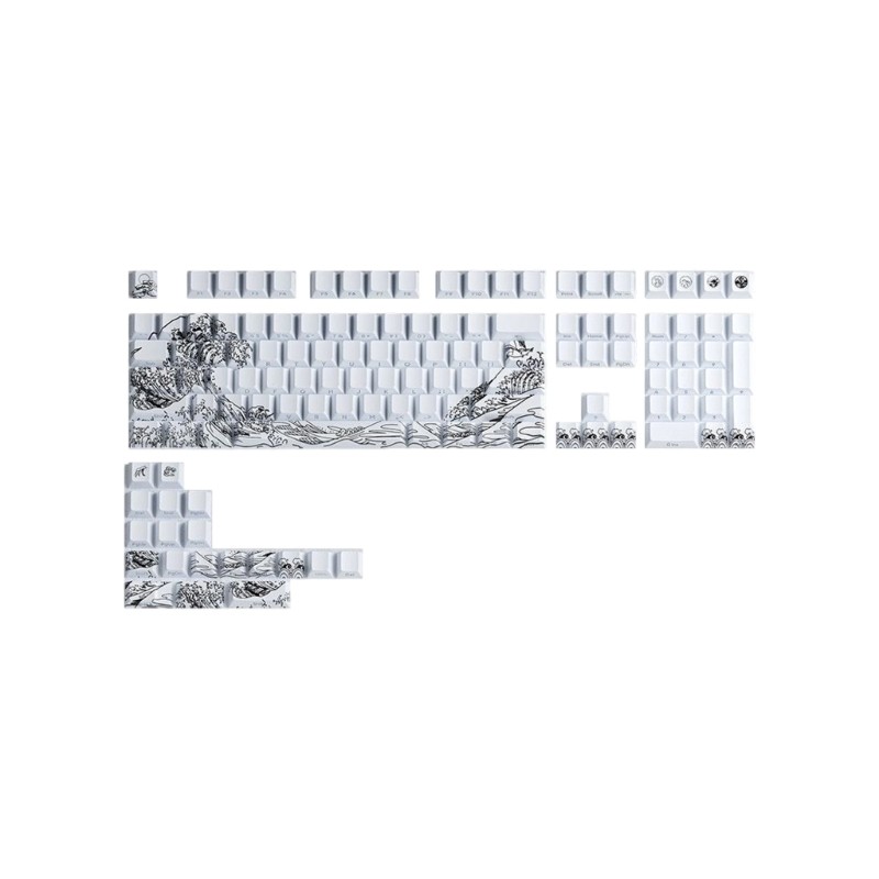 127Key Keycaps for ANSI and ISOs Keyboards Fynmi Ukiyo e Artistic Design PBT