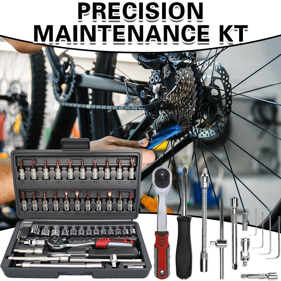 46-Piece Professional Tool Set, Multifunctional Toolbox