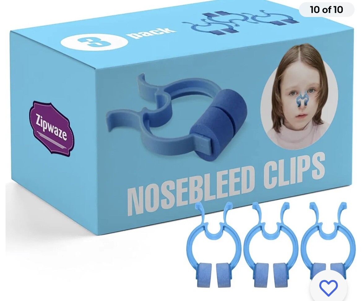 Zipwaze Stop Nosebleeds Epistaxis Clips Nose Bleed Stopper Nasal Clip 12 Pieces