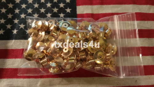 Qty 10-100 Locking Flathead Lapel Pin Back Clutch Clasp Fastener