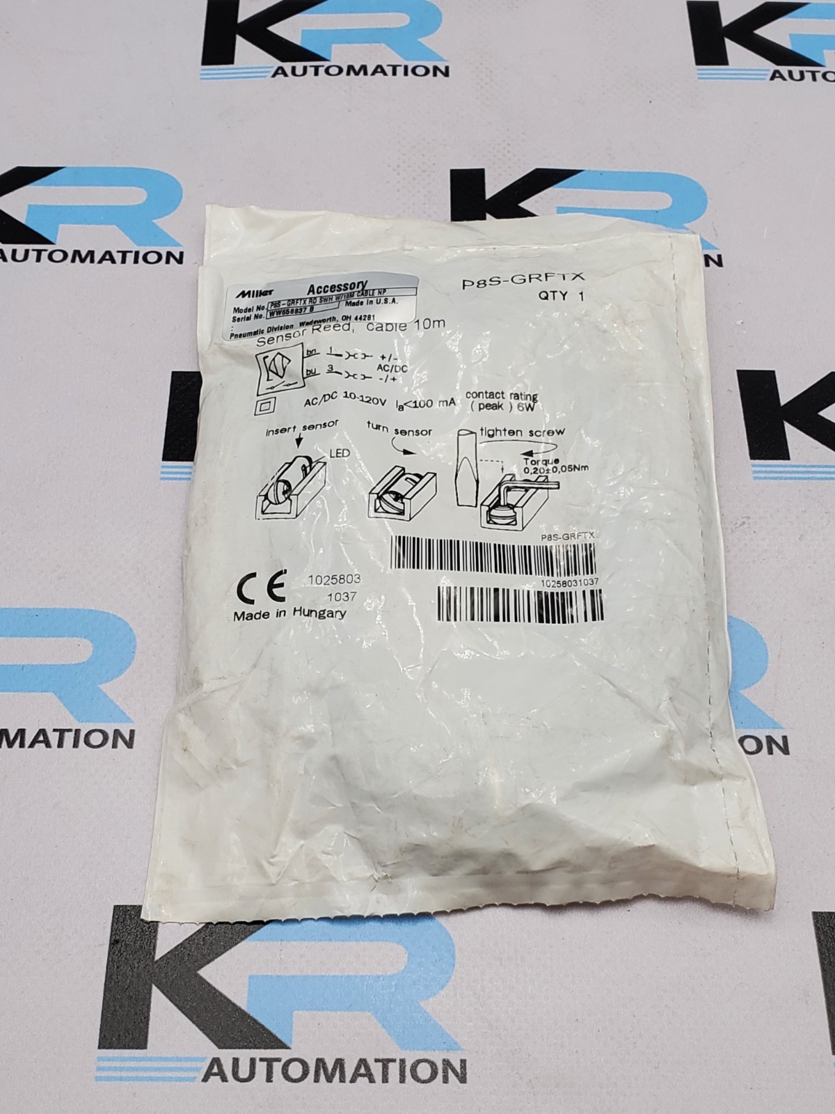 Parker P8S-GRFTX Reed Cable Sensor Switch