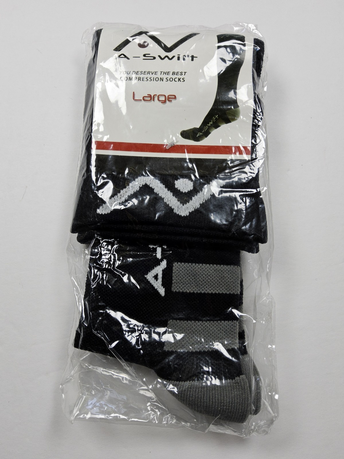A-Swift Graduated Compression 20-30mmHg Socks Size L