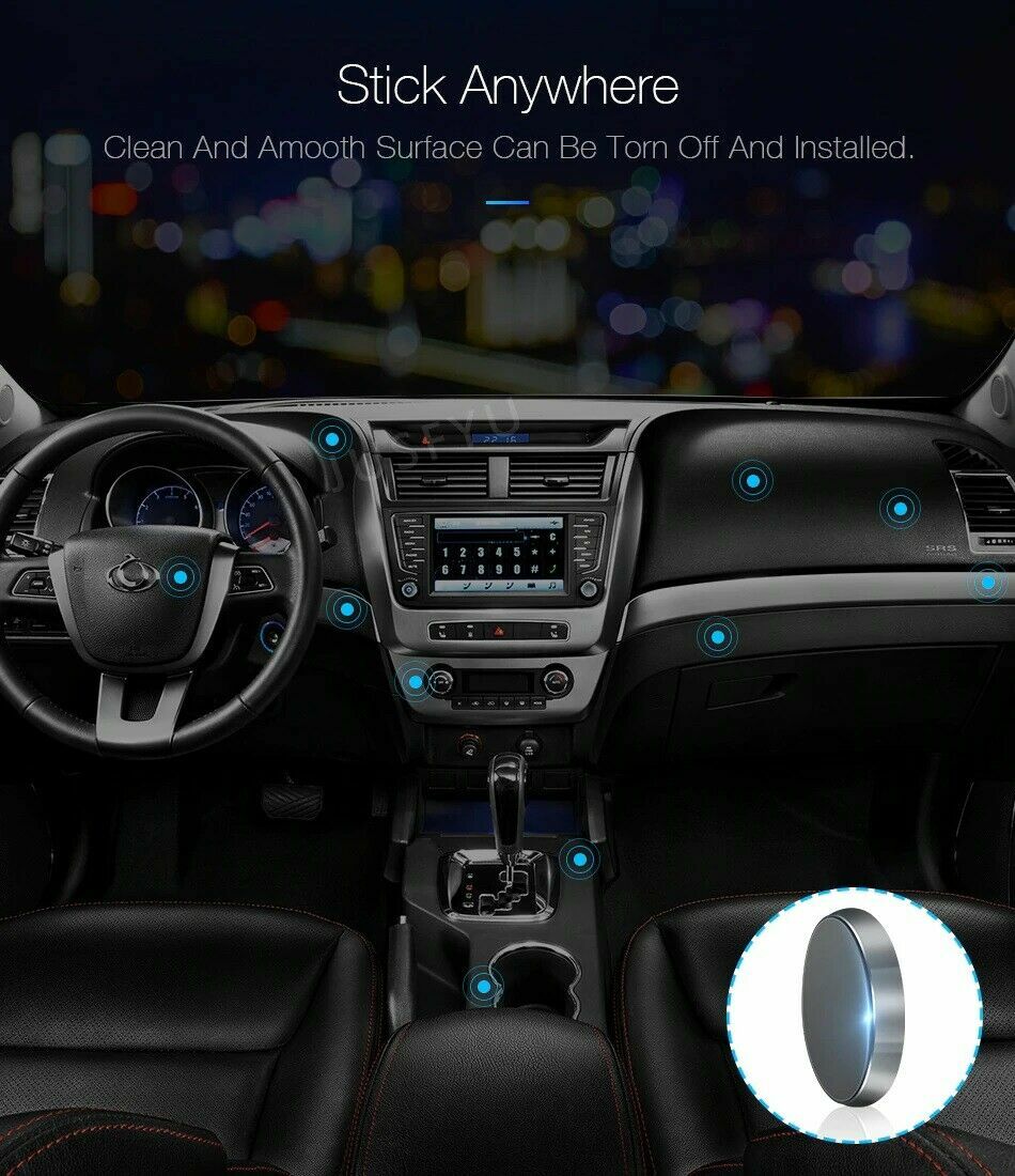 2 Pack Magnetic Car Mount Universal Phone Holder Universal Stick On Dashboard