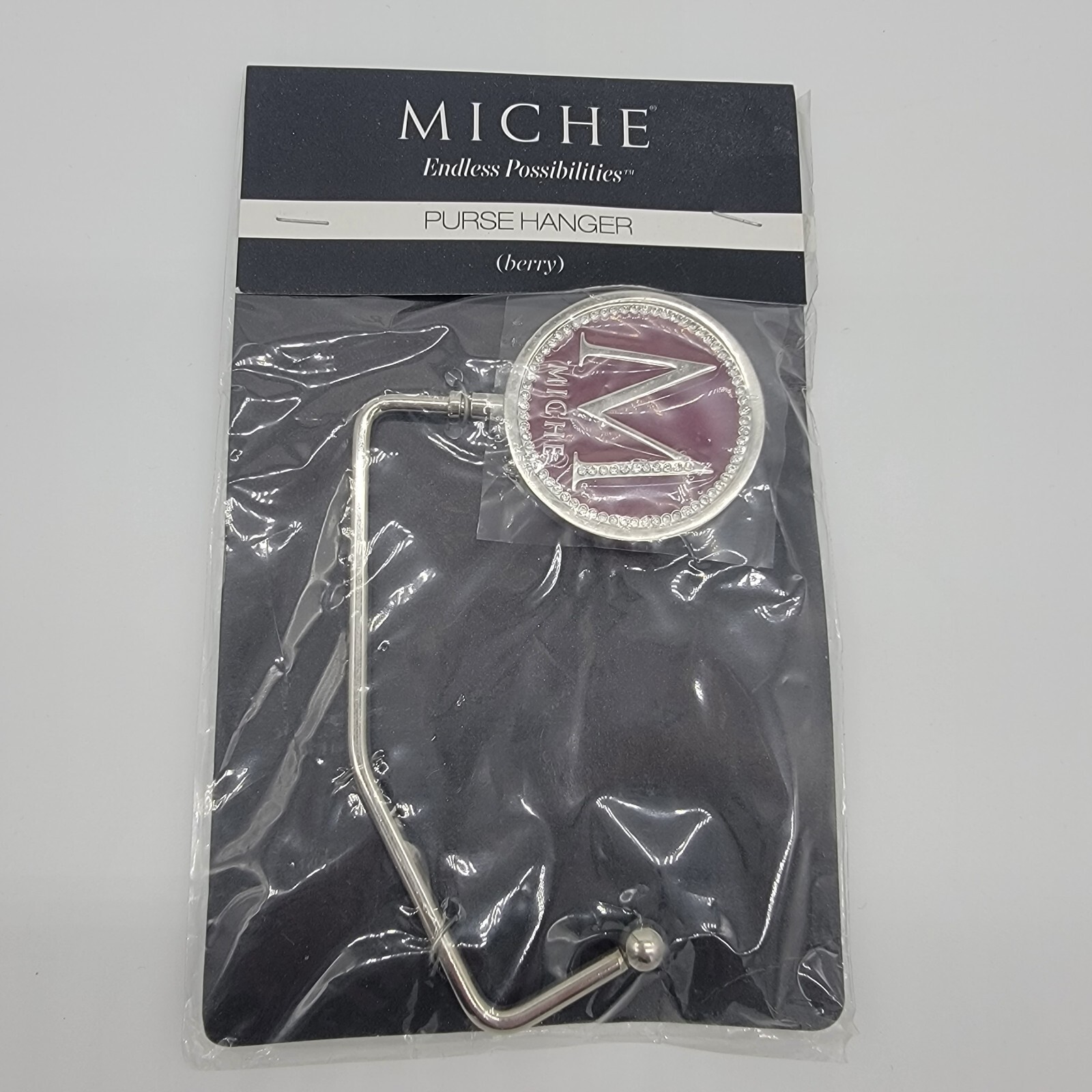 NWT Miche Handbag Hanger Purse Hook Berry Color Initial M NEW