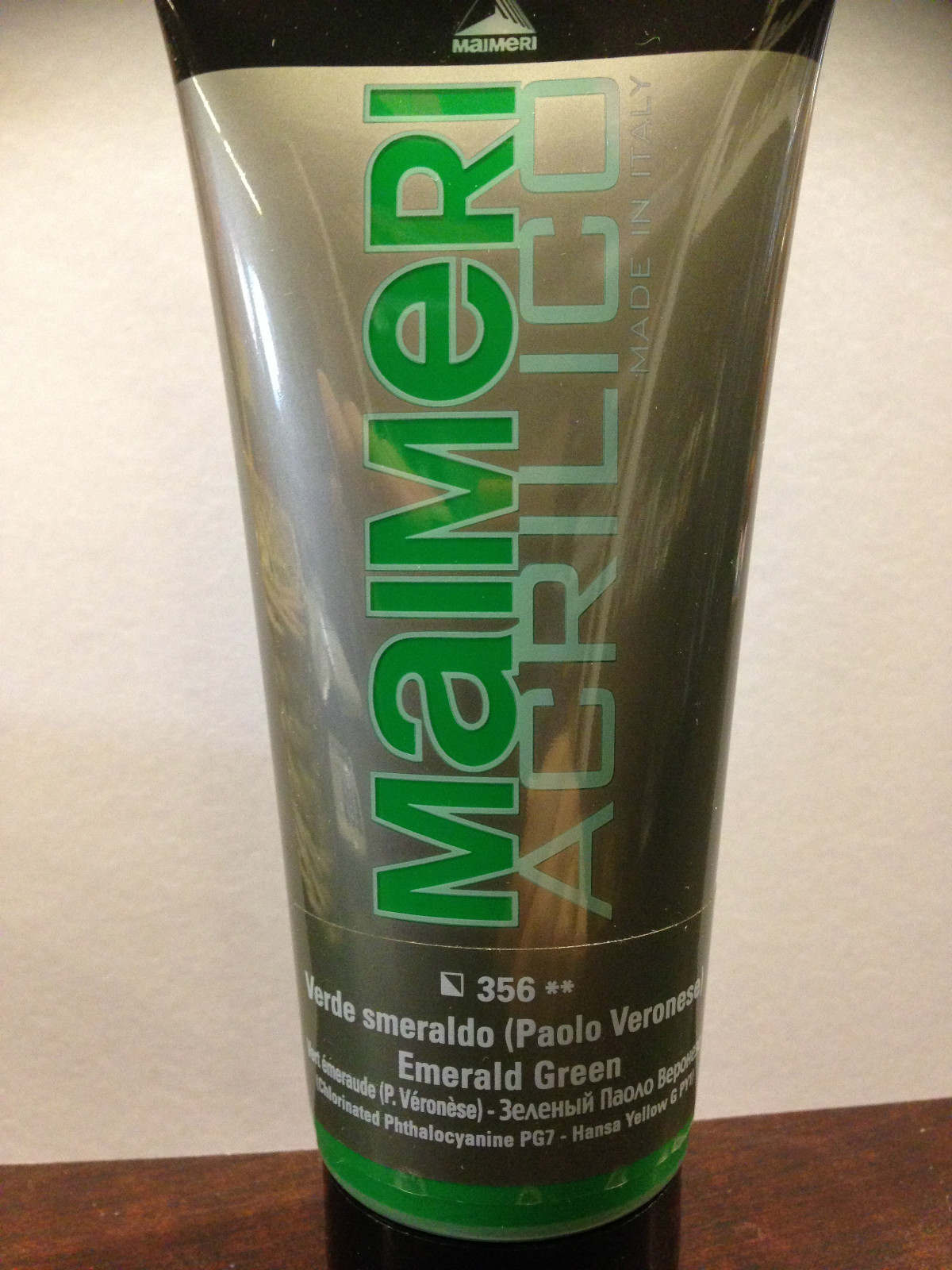 PAOLO VER 356 MAIMERI EMERALD GREEN ACRYLIC COLOR ML 200 DECOUPAGE AND DECORA
