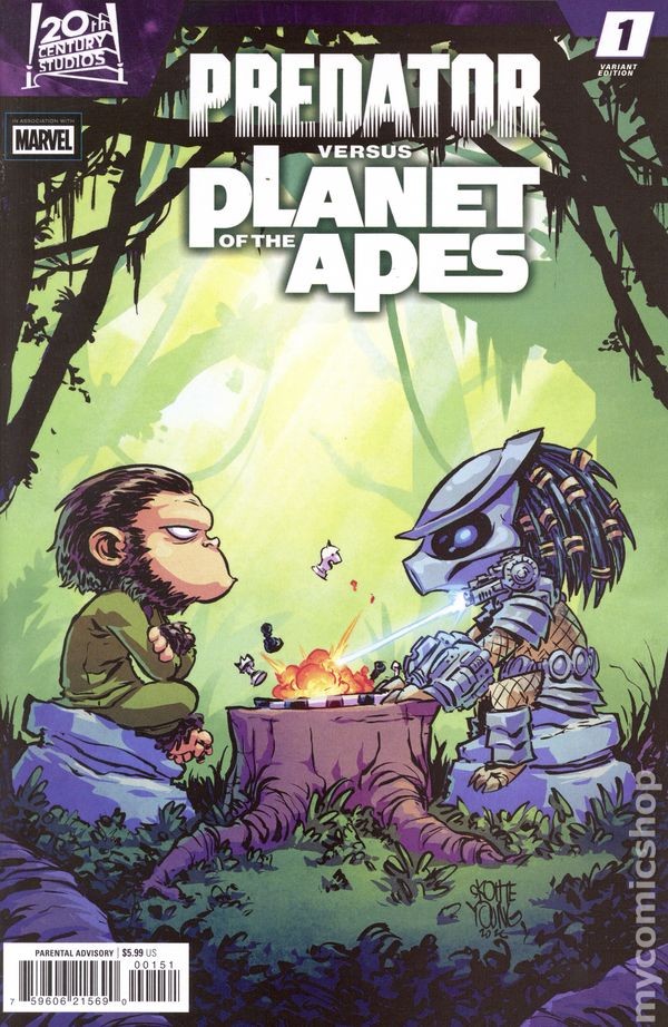 Predator vs. the Planet of the Apes 1E 2026 Stock Image