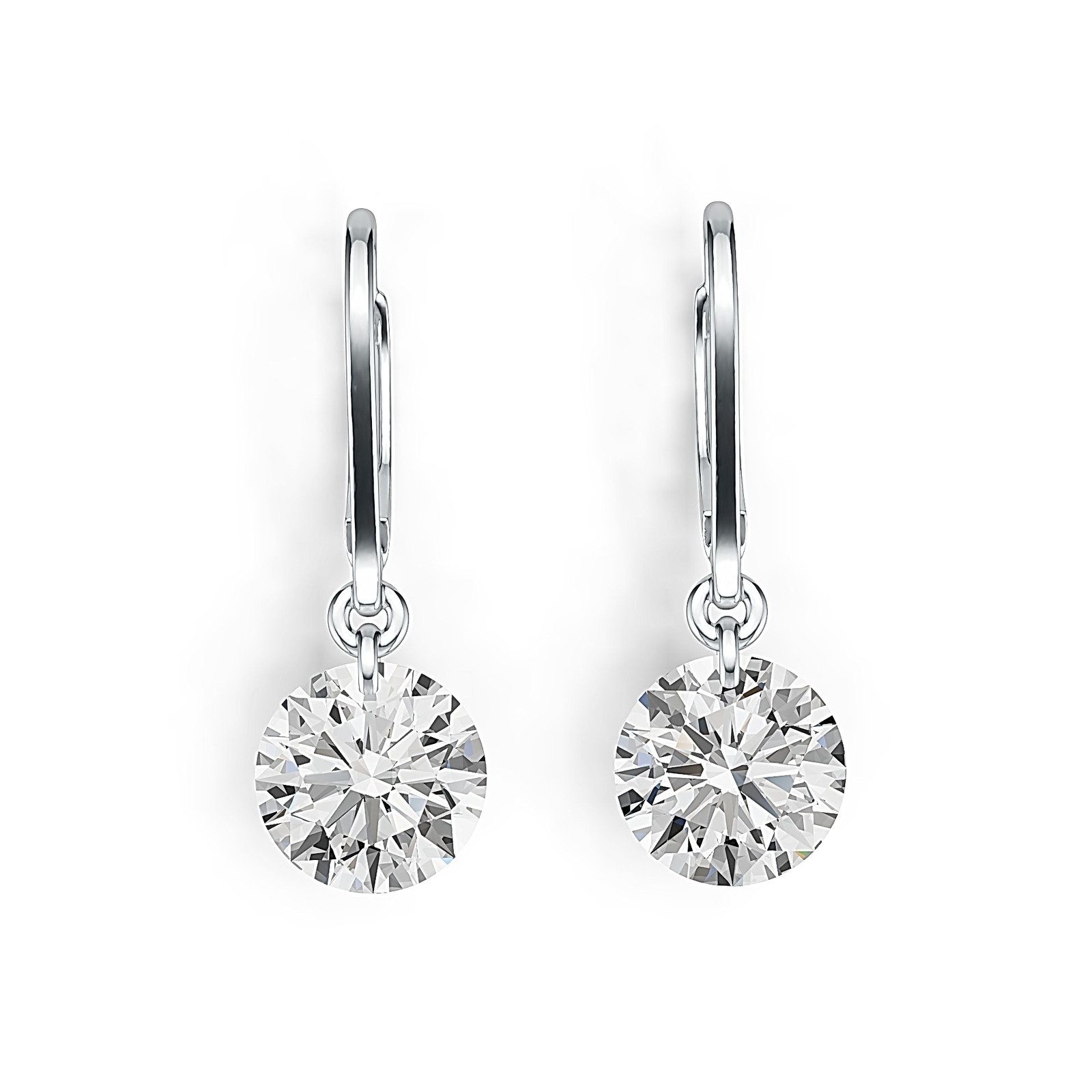 Sterling Silver Semi Mount Earrings Setting Round RD 8x8mm