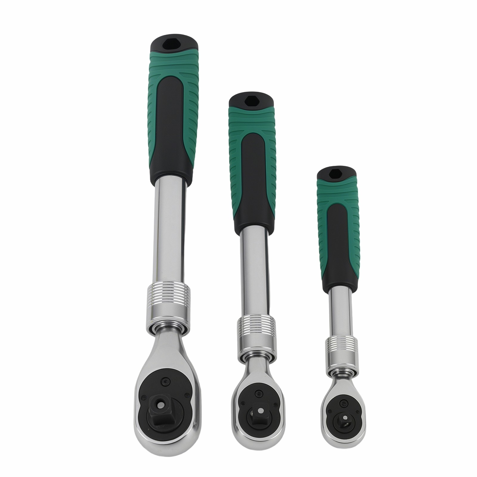 Workshop Ratchet Tool Set 3-Piece Extendable Handle 72-Tooth Quick Release
