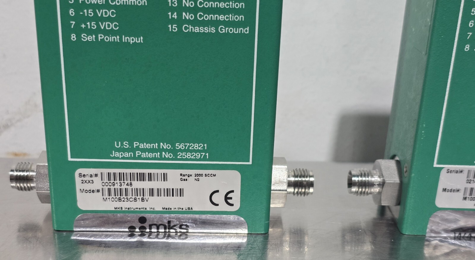 MKS M100B23CS1BV 2000 SCCM N2 Mass-Flo Controller