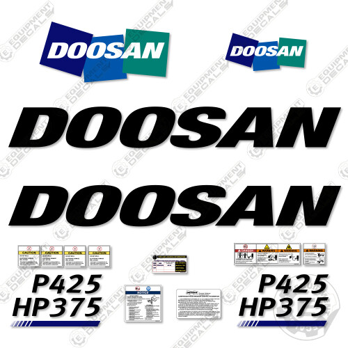 Fits Doosan P425 HP375 Decal Kit Air Compressor Replacement Decal - 3M Vinyl!
