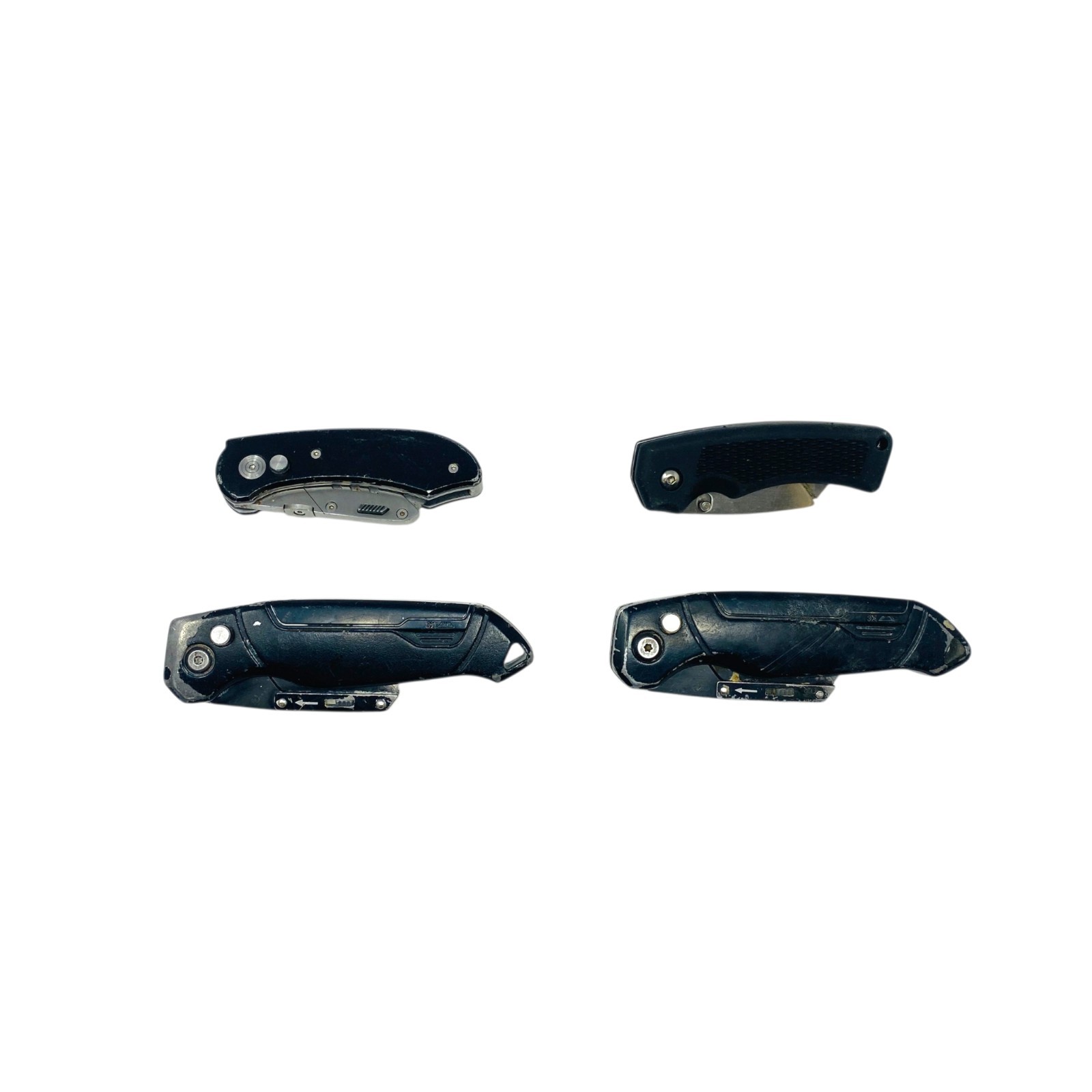 Gerber Husky Folding Utility Knife Box Cutter Lot of 4 Black