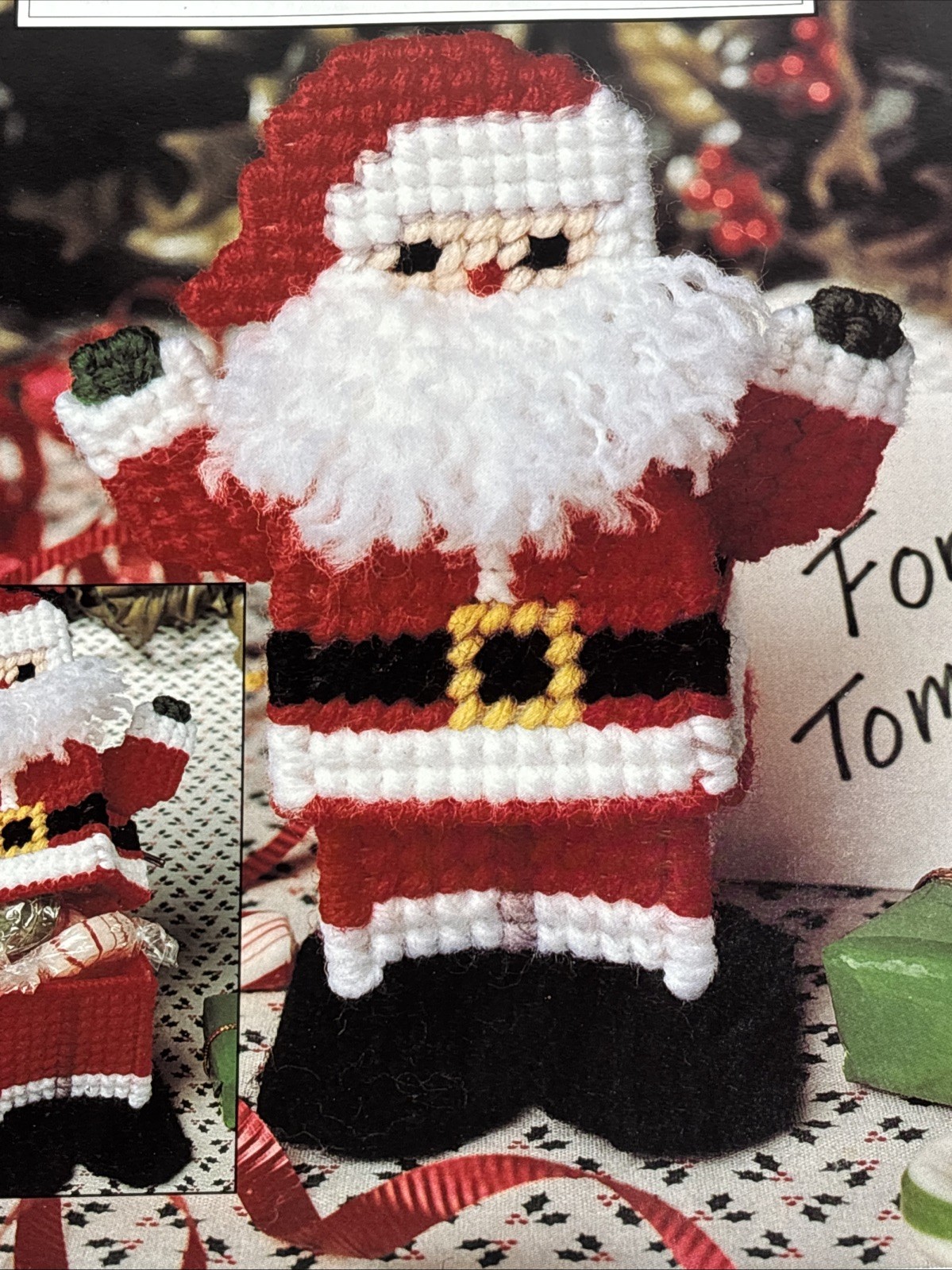 Goddie Santa Treat Holder Plastic Canvas Pattern Pages From Book