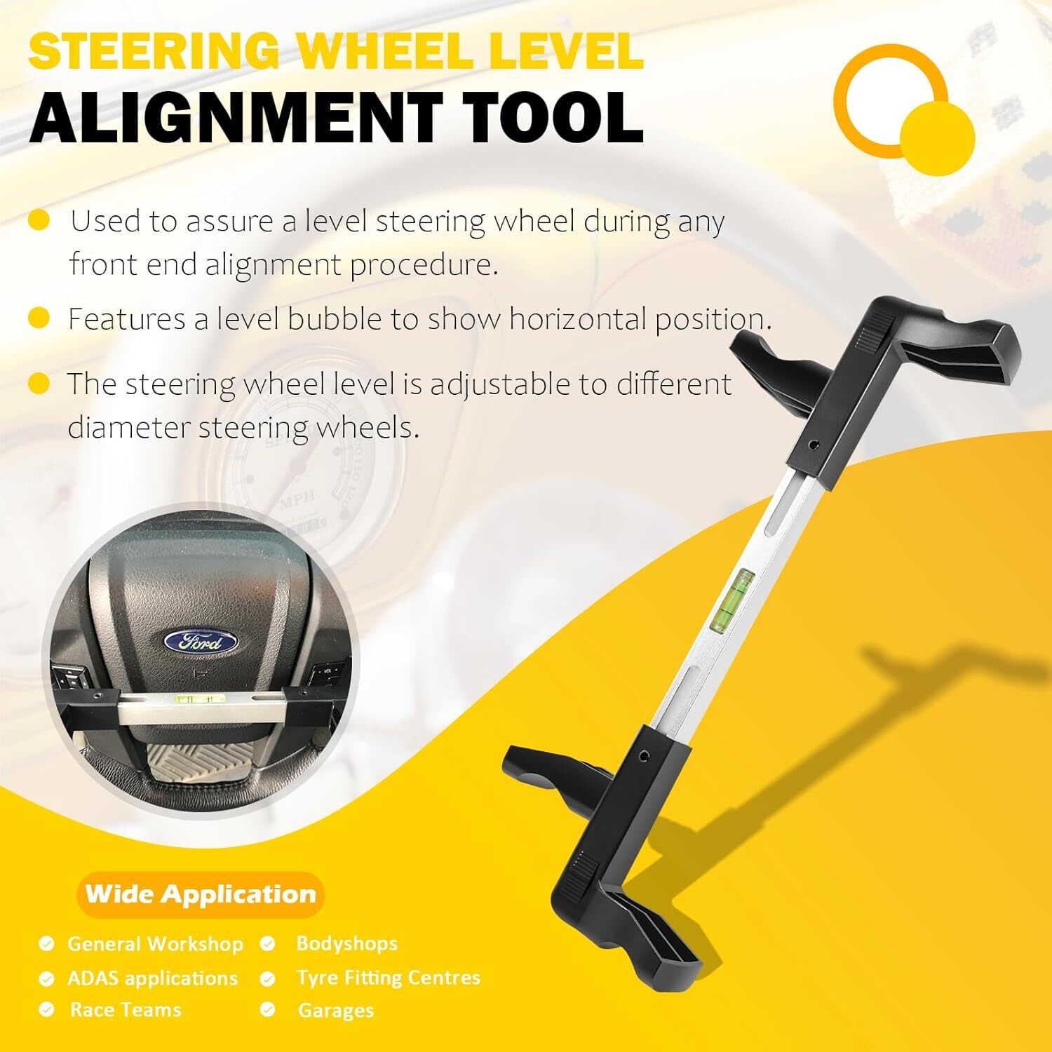ATD-3100 Steering Wheel Level Alignment Tool for Spring-Loaded Steering Wheel