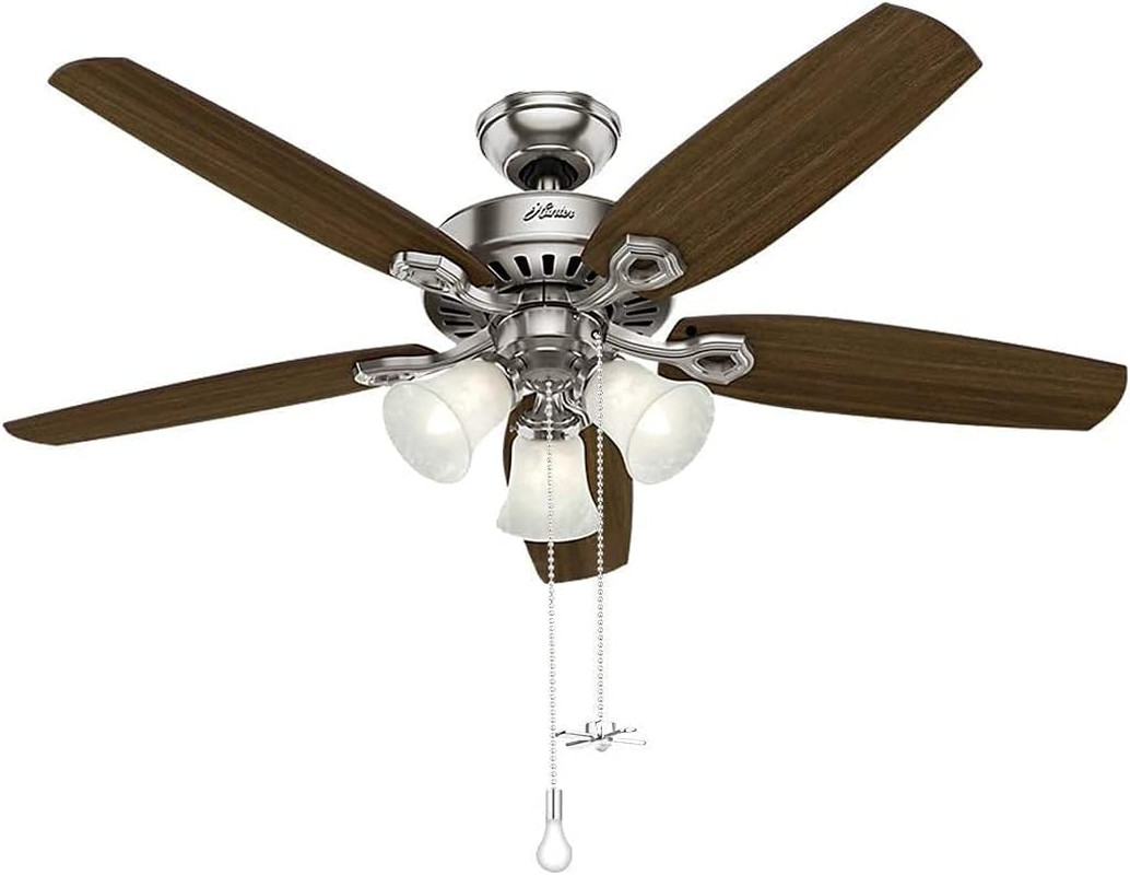 Ceiling Fan Pull Chain Extension Silver 59" Beaded Metal Cord with 6 Connectors