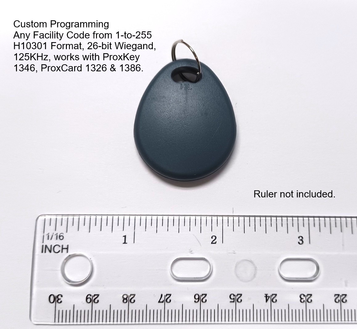 Custom Programmed Prox Key Fob H10301 format- Works with HID® 1326, 1386, 1346