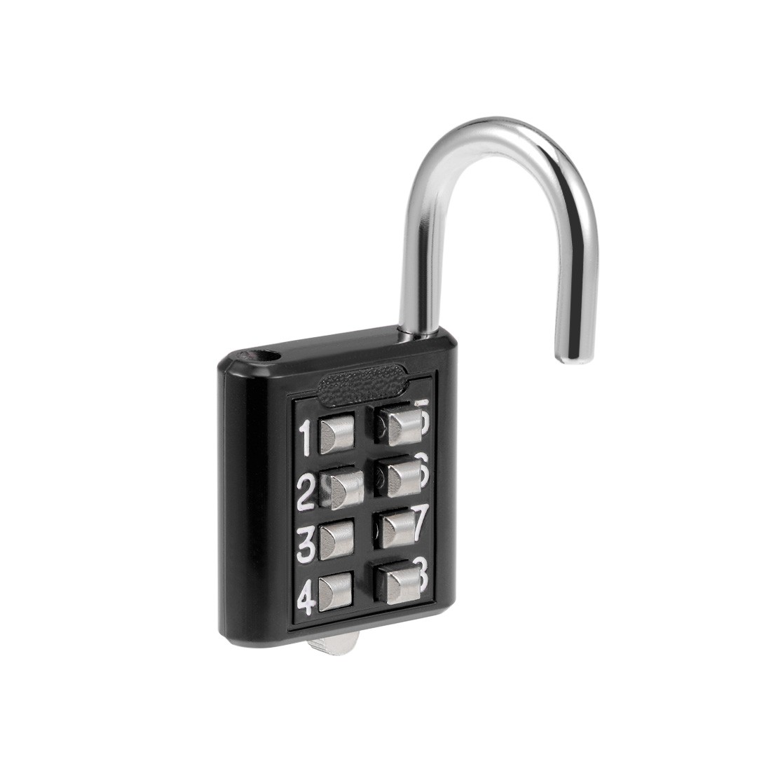 8-Digit Combination Padlock Pad Lock Push Button Lock for Locker Cabinet Black