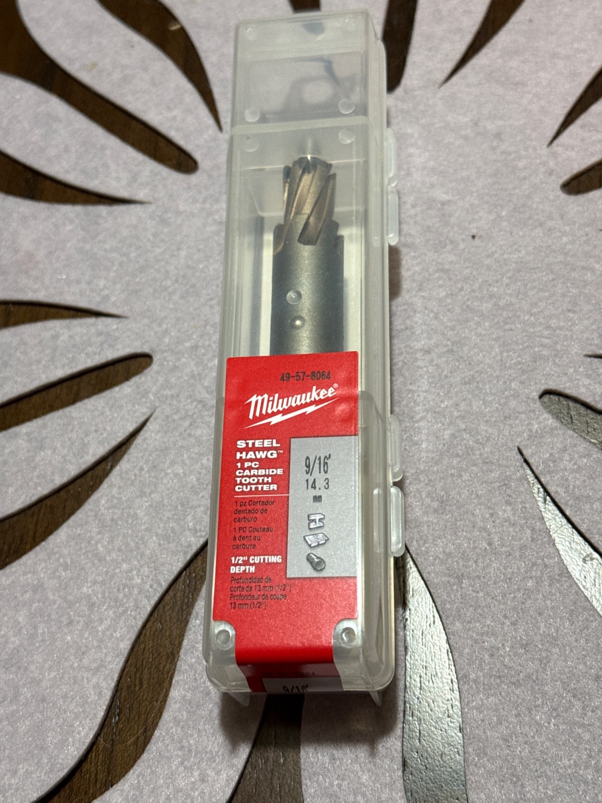 Milwaukee 49-57-8064 9/16" One Piece Steel Hawg Cutter - Silver