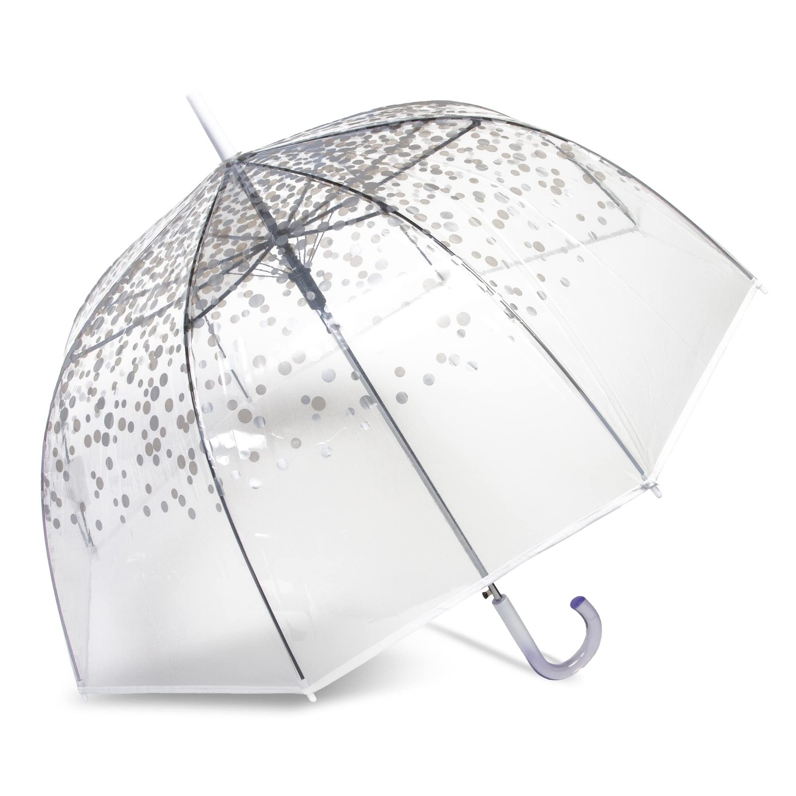 ShedRain Clear Bubble Umbrella – See Through, Rain & 1 EA, Silver Dots